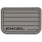 A gray Engel Coolers SeaDek® Grey Teak Pattern Non-Slip Marine Cooler Topper with the word engel on it, designed for marine environments.