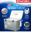 Engel Coolers 13Qt Live bait Pro Cooler with AP3 Rechargeable Aerator & Stainless Hardware