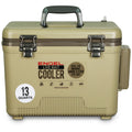 A Engel Coolers 13Qt Live bait Pro Cooler with AP3 Rechargeable Aerator & Stainless Hardware with a handle on it.