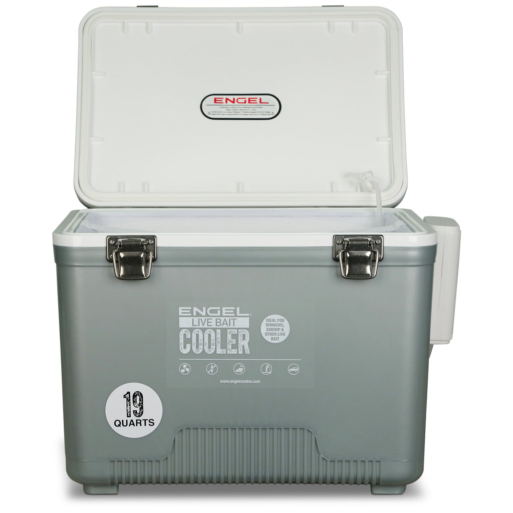 Engel 19Qt Live bait Pro Cooler with AP3 Rechargeable Aerator & Stainl