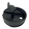 A black plastic replacement cap with a black handle for Engel Tumblers from Engel Coolers.