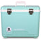 The Engel 30 Quart Drybox/Cooler is in mint green.