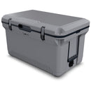 An Engel Coolers 60QT UltraLite Injection-Molded cooler box with Wire Basket and Divider on a white background.