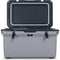 The Engel Coolers ENGEL 60QT UltraLite Injection-Molded Cooler With Wire Basket and Divider in grey and black offers superior ice preservation.