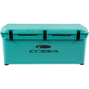 A Engel Coolers Engel 123 High Performance Hard Cooler and Ice Box with the cobia logo on it, known for its durability.