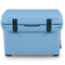 A durable, Engel Coolers 25 High Performance Hard Cooler and Ice Box with black handles and wheels.