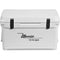 A white, durable Engel Coolers 35 High Performance Hard Cooler and Ice Box with a black lid.