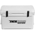 A durable white cooler with the word Engel Coolers on it.