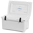 A durable, white Engel 35 High Performance Hard Cooler and Ice Box by Engel Coolers on a white background.