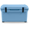 The durable Engel Coolers Engel 35 High Performance Hard Cooler and Ice Box is blue with black handles.