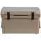 The durable Engel Coolers 35 High Performance Hard Cooler and Ice Box is tan with black handles.