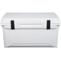 A white Engel 45 High Performance Hard Cooler and Ice Box by Engel Coolers on a white background.