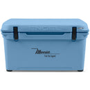 A blue Engel Coolers 65 High Performance Hard Cooler and Ice Box with the word Engel on it.