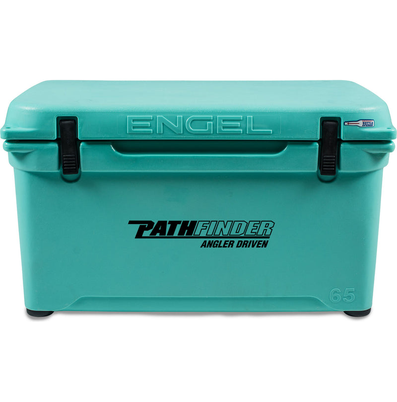 The Engel Coolers 65 High Performance Hard Cooler and Ice Box - MBG in teal boasts impressive ice retention.