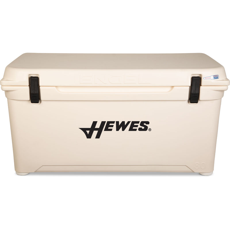 The durable roto-molded Engel 80 High Performance Hard Cooler and Ice Box - MBG is shown on a white background.