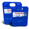 Two blue Engel Coolers Ice freezer packs on a white background.