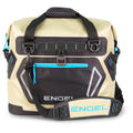Engel Coolers HD20 Heavy-Duty Soft Sided Cooler bag in beige and blue with welded seams.