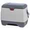 A portable Engel Coolers MHD13 Top Opening 12/24V DC Only Fridge-Freezer-Warmer with digital controls in grey and black on a white background.