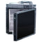 A Engel Coolers SB70 Front Opening 12/24V DC Only Fridge-Freezer with the door open on a white background.