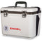 A white Engel Coolers 13 Quart Drybox/Cooler designed for outdoor adventures.