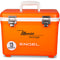 An Engel 13 Quart Drybox/Cooler with the word Engel on it.