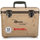 A leak-proof cooler with the Engel 13 Quart Drybox/Cooler - MBG on it, designed for the outdoors from Engel Coolers.