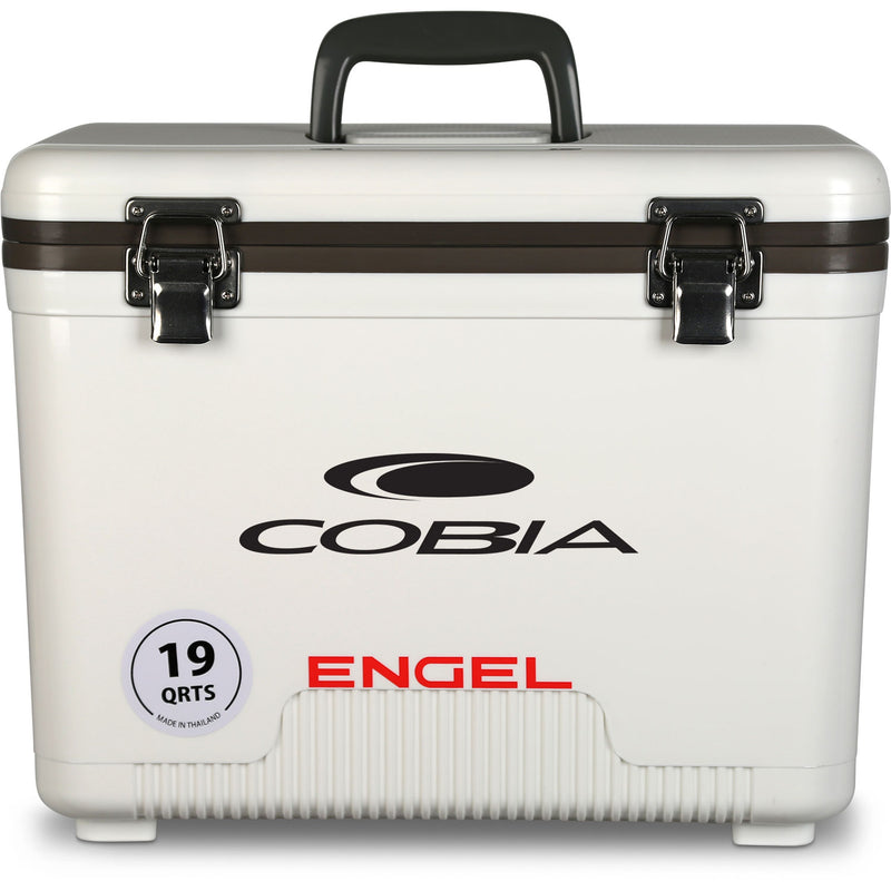 A leak-proof Engel 19 Quart Drybox/Cooler - MBG on a white background.