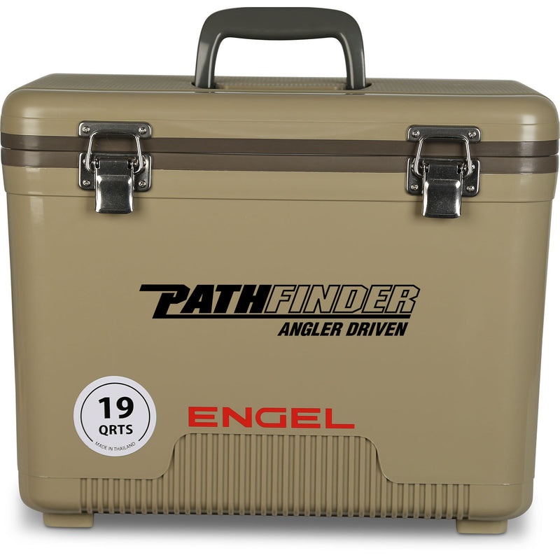 Engel leak-proof pathfinder cooler. 
Revised Sentence: Engel 19 Quart Drybox/Cooler - MBG by Engel Coolers.