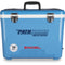 A blue, leak-proof Engel 30 Quart Drybox/Cooler with the word "pathfinder" on it.