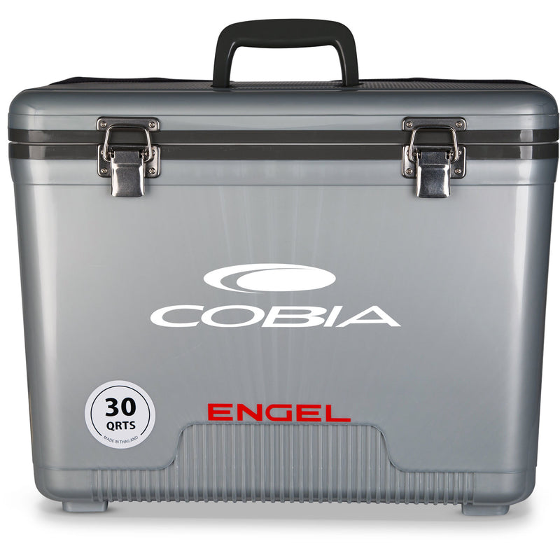 The leak-proof Engel 30 Quart Drybox/Cooler - MBG by Engel Coolers is shown on a white background.