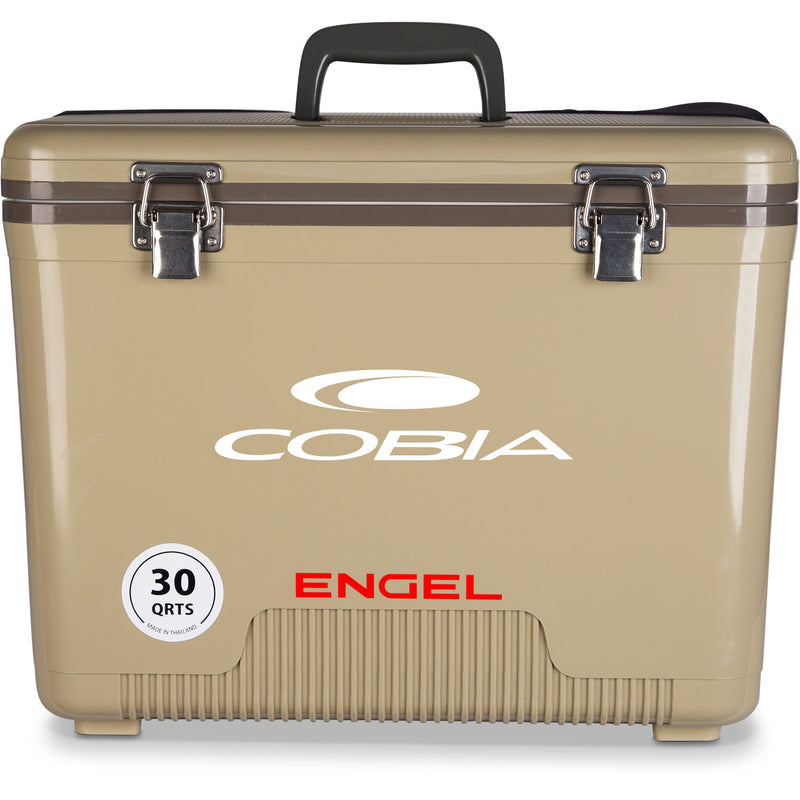 The Engel 30 Quart Drybox/Cooler - MBG is tan.
