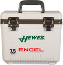 Replace: Hewes Engel 75 qt leak-proof cooler 
With: Engel 7.5 Quart Drybox/Cooler - MBG by Engel Coolers

Revised Sentence: Engel 7.5 Quart Drybox/Cooler - MBG by Engel Coolers for outdoor adventure.
