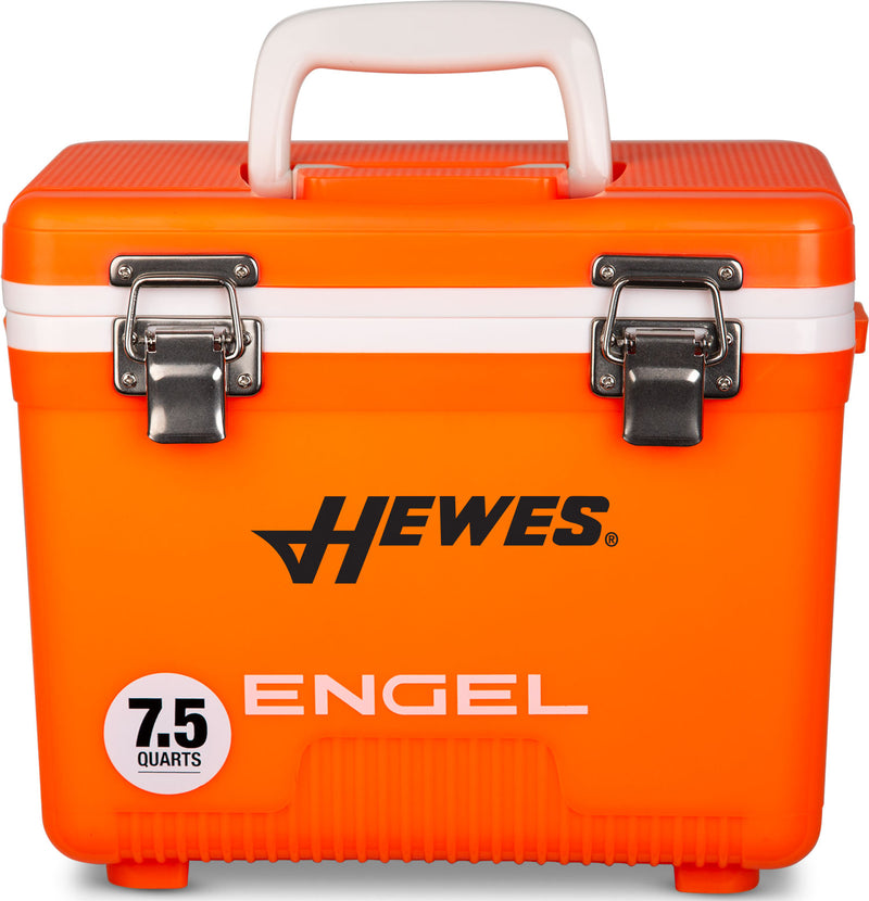 Engel Coolers 7.5 Quart Drybox/Cooler - MBG is a leak-proof orange cooler.