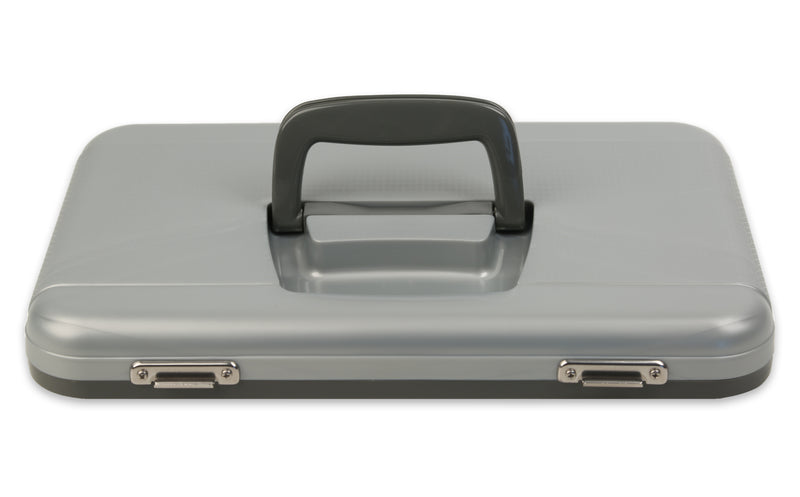A gray Engel Coolers Drybox/Cooler Lids with a handle on a white background.