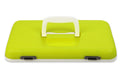 A green Engel Coolers Drybox/Cooler Lid with a handle on it.