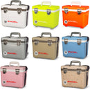 A variety of Engel 7.5 Quart Drybox/Coolers in different colors for hunters.
