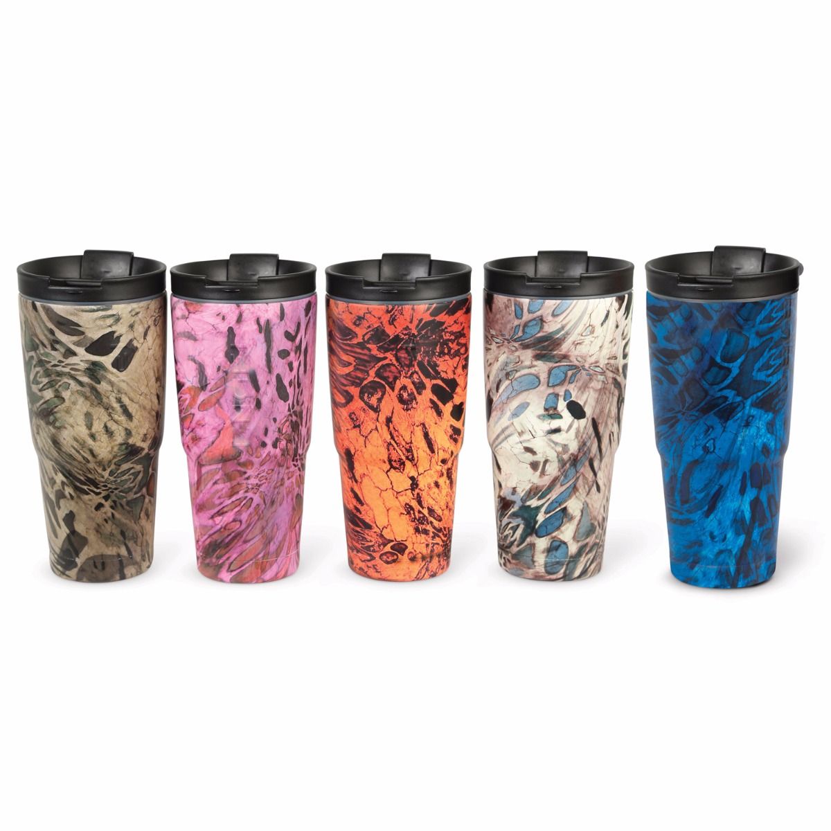 A set of Engel Coolers 30oz PRYM1 Camo Tumblers.