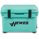 The Engel 25 High Performance Hard Cooler and Ice Box - MBG in turquoise provides enhanced durability.