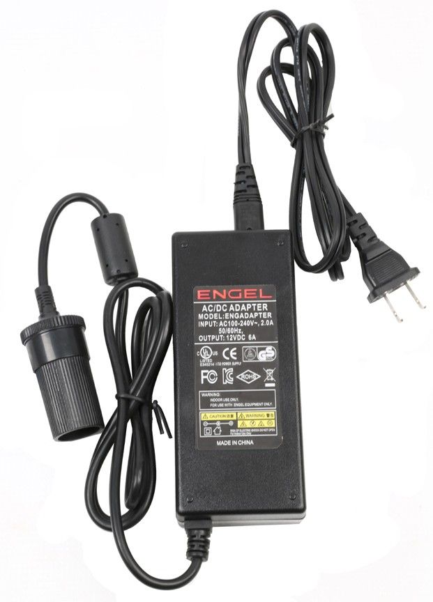 A Engel Coolers AC to DC Adapter for an electric scooter.