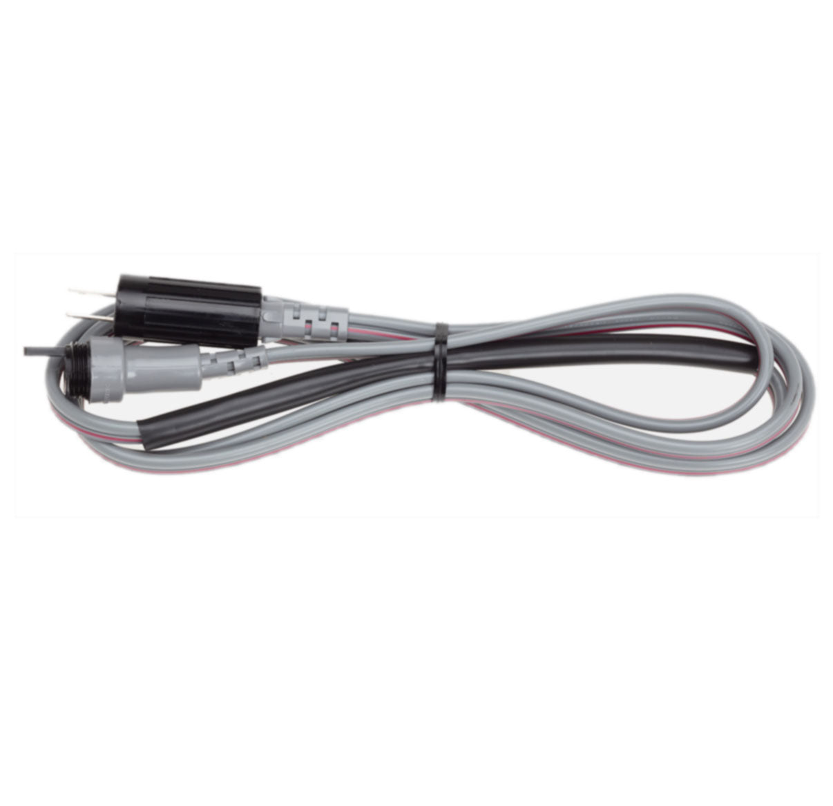 A grey and black Engel Coolers 12 Volt In-Line Extension Cord with two wires on it.
