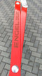 A red, heat-resistant Engel Coolers bike handlebar with the word Engel on it.