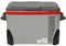 A grey and red Engel MR040 Top Opening 12/24V DC - 110/120V AC Fridge-Freezer cooler on a white background.