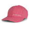 A pink Engel Coolers Distressed Cap with the word "engel" on it, featuring an adjustable metal D-ring slider.