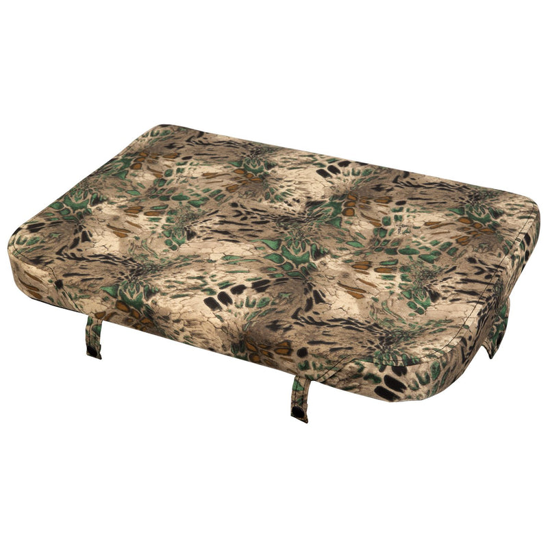 A Engel Coolers Prym1 Multipurpose Camo seat cushion on a white background.
