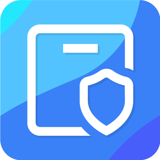 A blue gradient background features a white outlined square with a horizontal line and shield at the lower right, symbolizing Simply Insurance by Insurance.
