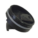 A black Engel Coolers Engel Tumbler Lid with a screw-in lid on it.