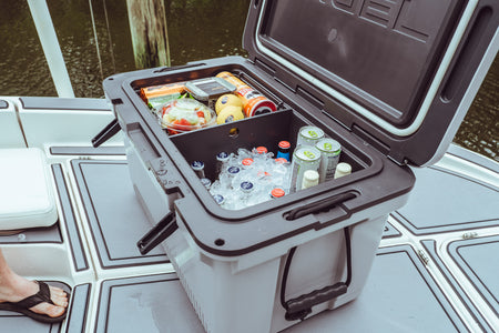 Packed Cooler on boat