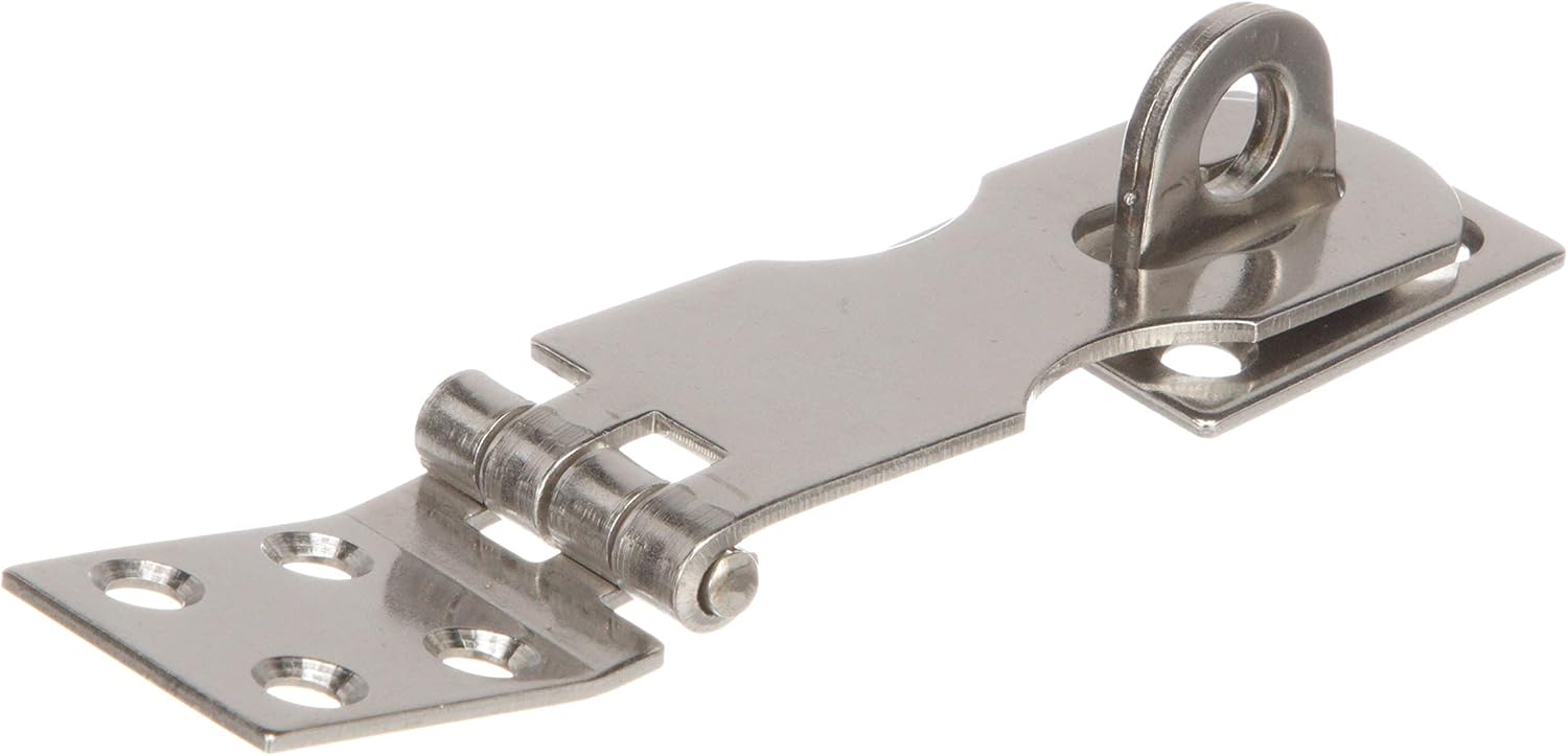 The Engel Coolers Locking Hasp 1 is a stainless steel hasp with hinge and loop for padlock security, easily installed with screws. Perfect as a locking hasp for the Engel MHD13F-DM fridge-freezer.