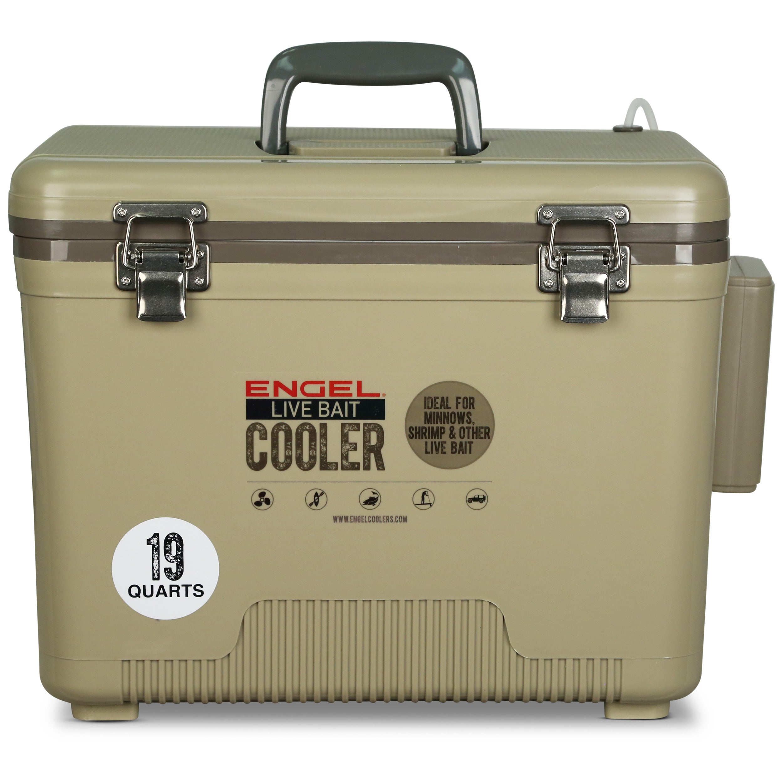 Engel 19Qt Live Bait Pro Cooler with Lithium-Ion Rechargeable Aerator