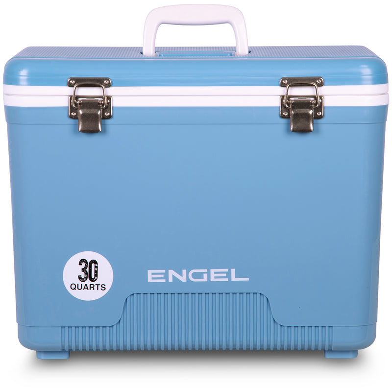 Engel 30 Quart 48 Can Leak Proof Compact Cooler and Drybox, Grassland Brown